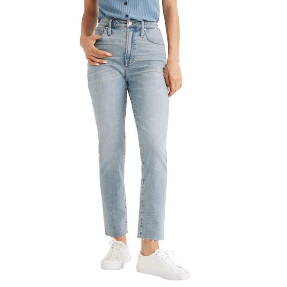 Madewell Women's The Tall Curvy Perfect Vintage Jeans 32T Blue Denim Stretch - Picture 1 of 9